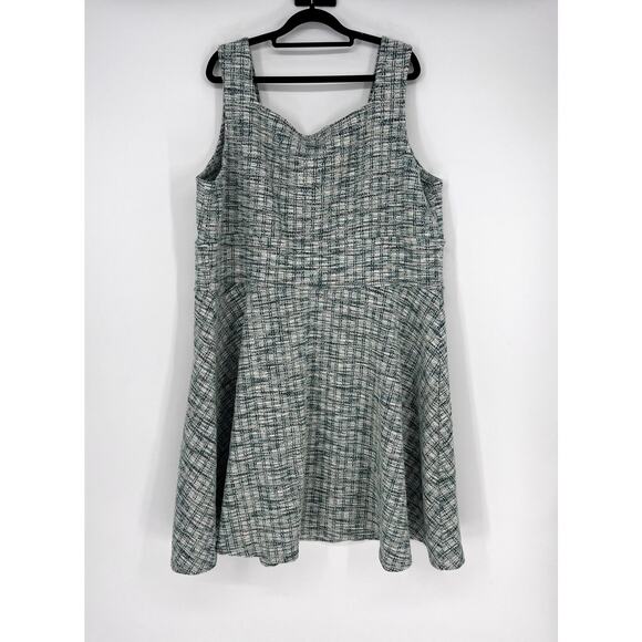 Leota Sleeveless Ariana Dress in Green Multi Sz 3X - Picture 2 of 10